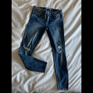 Zara tipped skinny jeans sz6